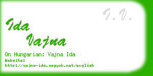 ida vajna business card